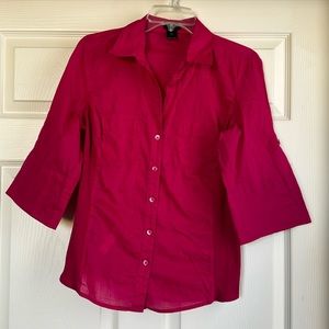 Sheer mixed media top